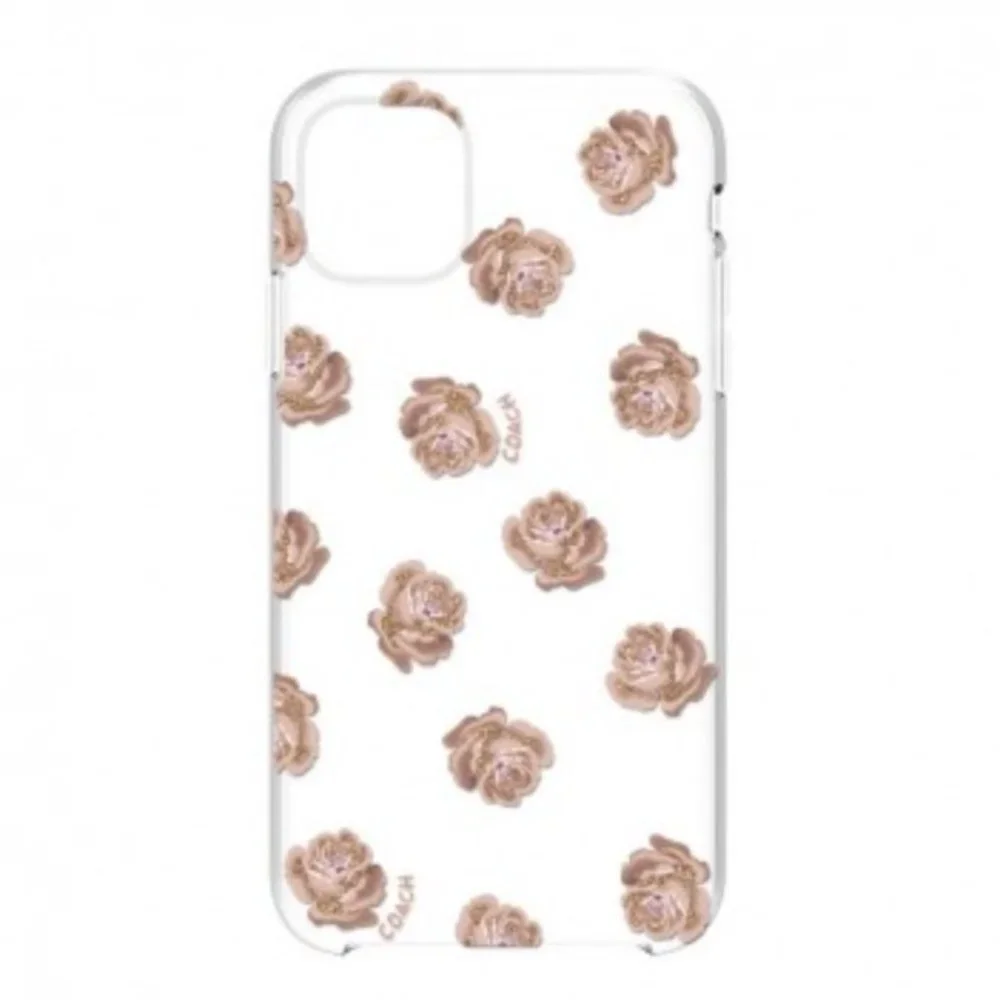 NEW Coach clear boho plastic floral phone case for iPhone 11 Pro